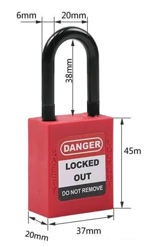 กุญแจนิรภัย ก้านเทำจากไนลอน